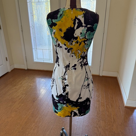 Tahari Sleeveless Multicolor Sheath Cocktail Dress Party Career Women's Size 4 - Picture 3 of 11
